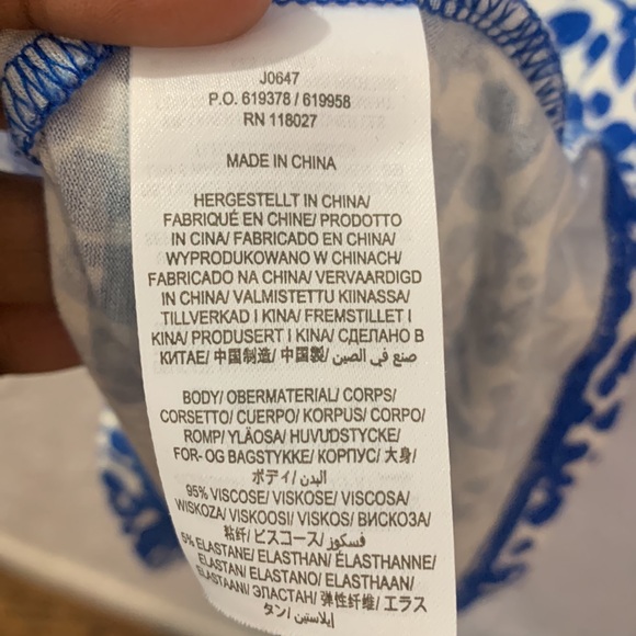 Boden Flowers Jersey Midi Dress Blue White 8R Pockets Sleeveless Business Casual - Picture 6 of 11